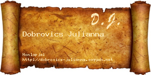 Dobrovics Julianna névjegykártya